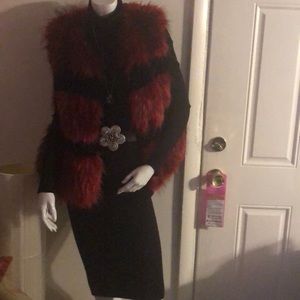 Fur Jacket/Dress/Hat/Necklace